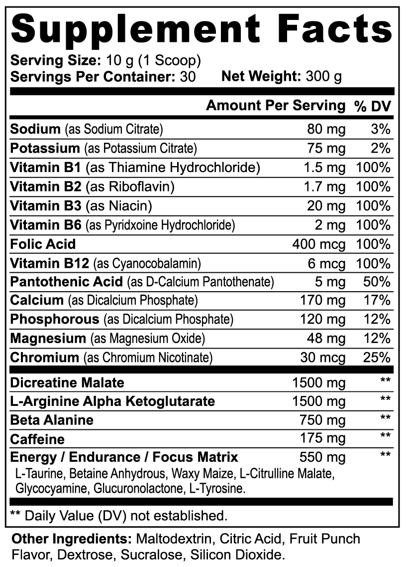 NITRIC SHOCK PRE-WORKOUT POWDER