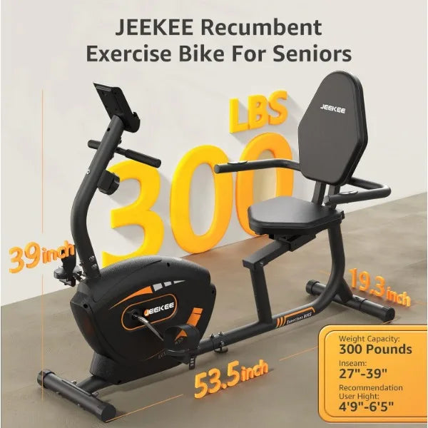 Recumbent Exercise Bike Adults Seniors Indoor Magnetic