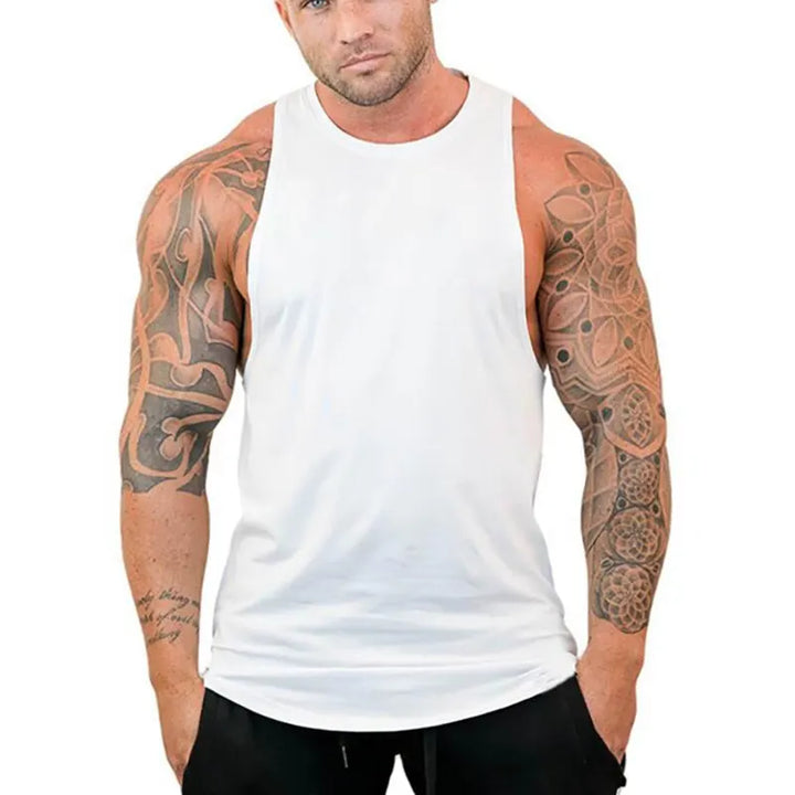 Men’s Sleeveless Workout Fitness Running Breathable Tank