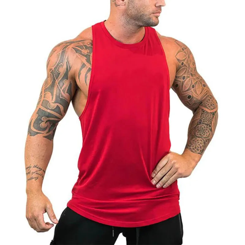 Men’s Sleeveless Workout Fitness Running Breathable Tank