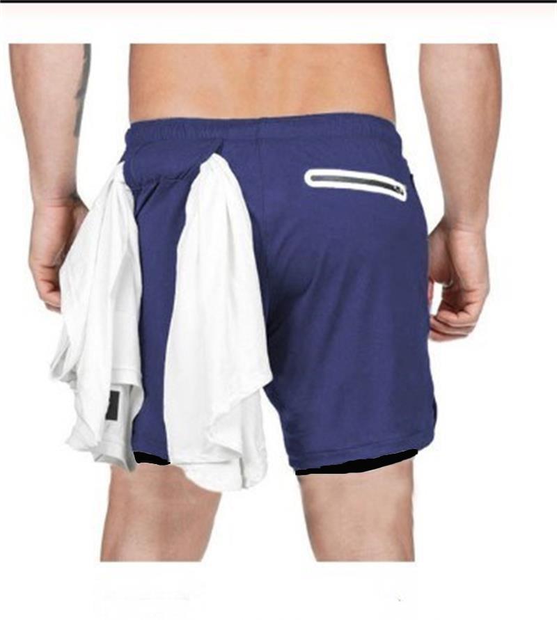 Camo 2-in-1 Men’s Running Gym Shorts Quick Dry Breathable Pockets