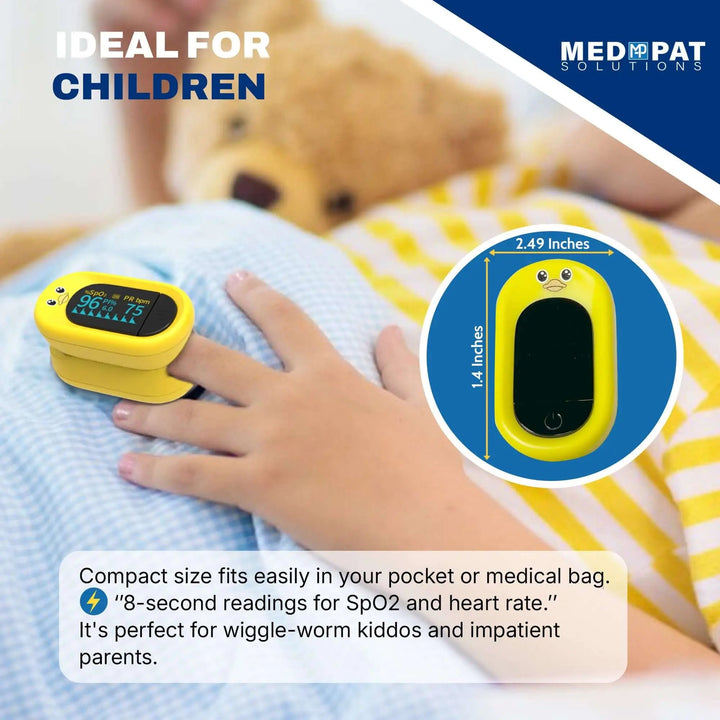 Med-Pat Ducky Kids Pulse Oximeter SpO₂ Heart Rate