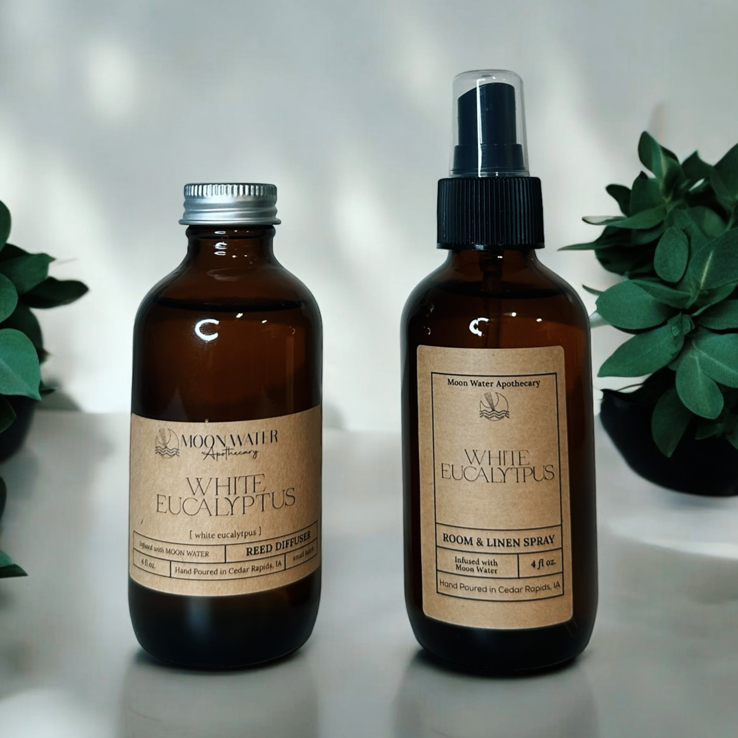 White Eucalyptus Room Linen Aromatherapy Spray Moon Water